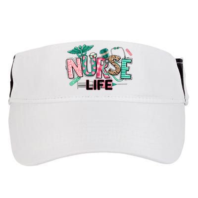 Retro Nurse Life Medical School Adult Drive Performance Visor