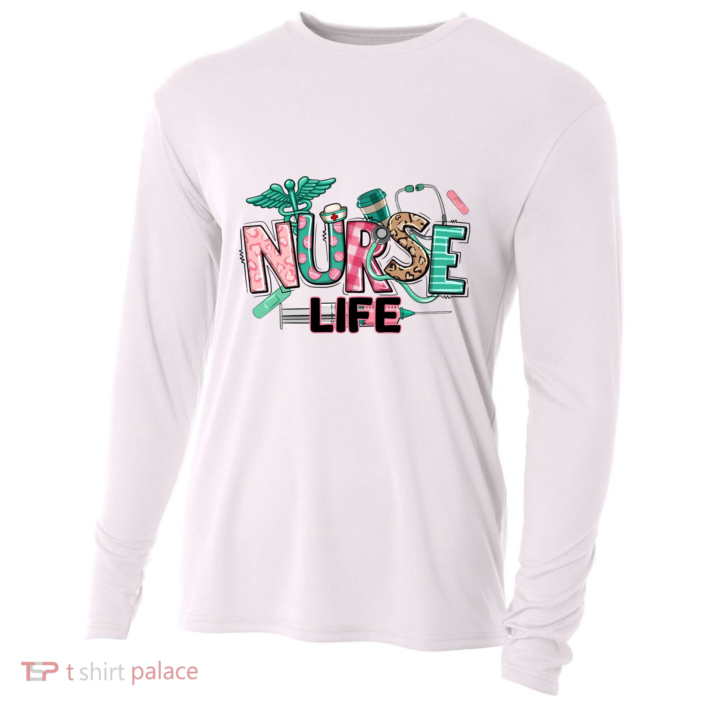 Retro Nurse Life Medical School Cooling Performance Long Sleeve Crew