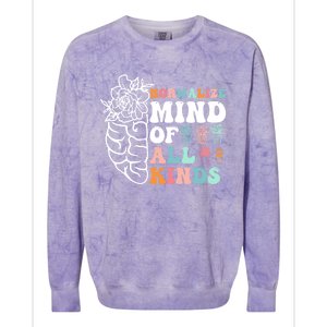 Retro Normalize Mind Of All Kinds Autism Awareness Gift Colorblast Crewneck Sweatshirt