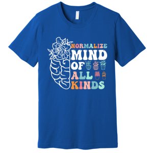 Retro Normalize Mind Of All Kinds Autism Awareness Gift Premium T-Shirt