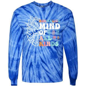 Retro Normalize Mind Of All Kinds Autism Awareness Gift Tie-Dye Long Sleeve Shirt