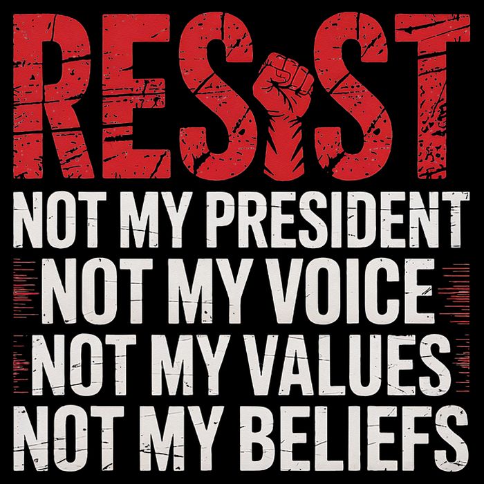Resist Not My President Not My Voice Not My Values Not My Premium T-Shirt