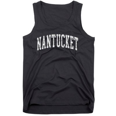 Retro Nantucket Massachusetts Beach Vacation Souvenir Tank Top