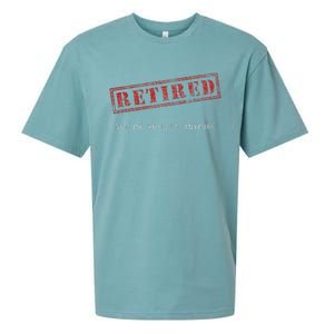 Retired Not My Problem Anymore Funny Retirement Sueded Cloud Jersey T-Shirt