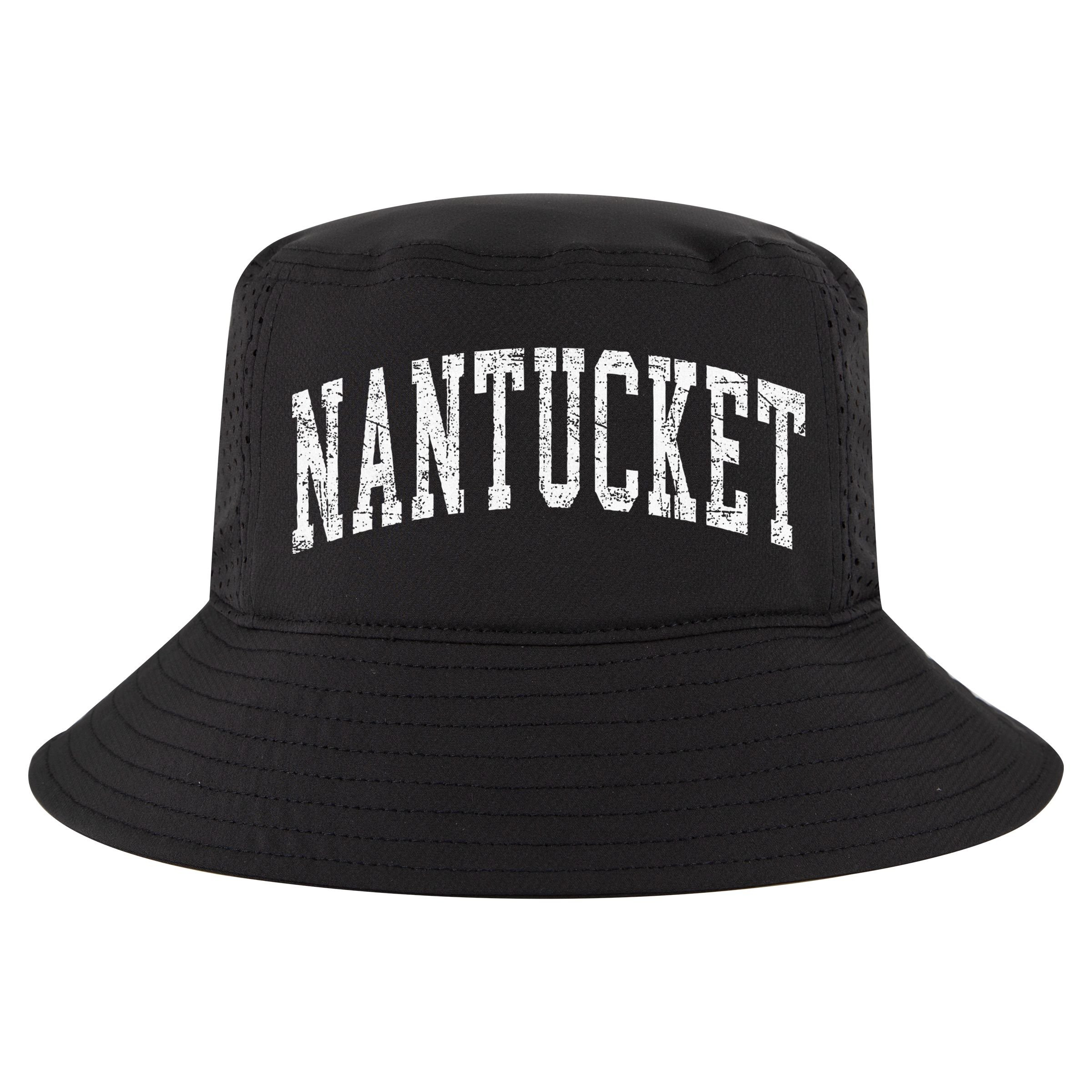 Retro Nantucket Massachusetts Beach Vacation Souvenir Cool Comfort Performance Bucket Hat