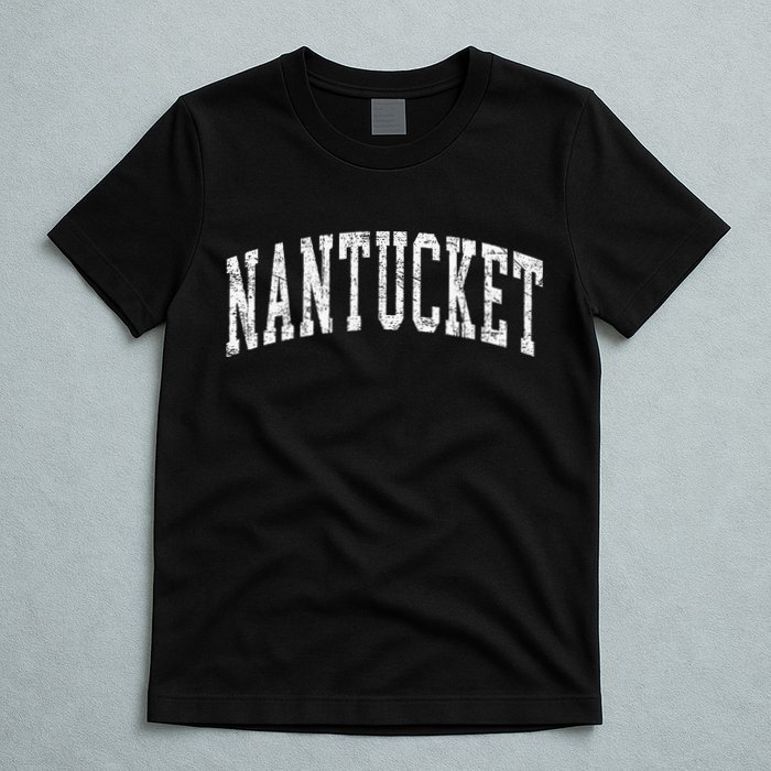 Retro Nantucket Massachusetts Beach Vacation Souvenir T-Shirt
