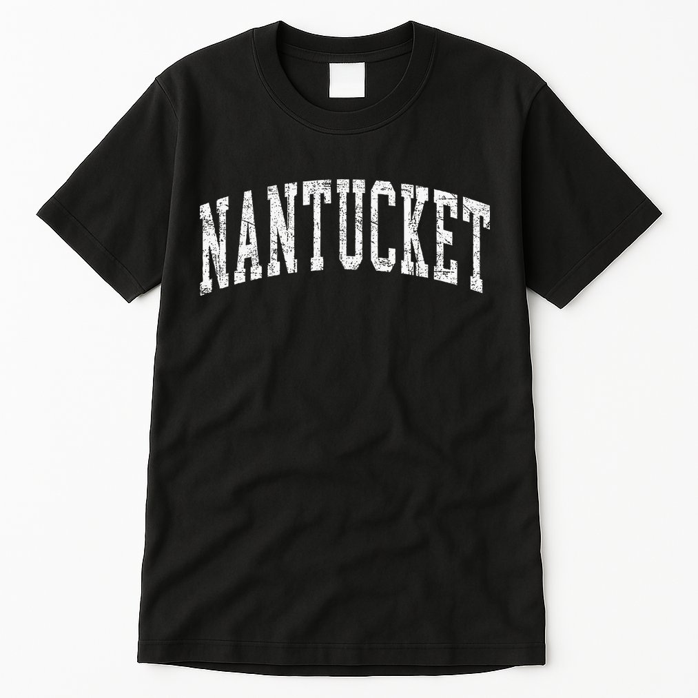 Retro Nantucket Massachusetts Beach Vacation Souvenir Tall T-Shirt