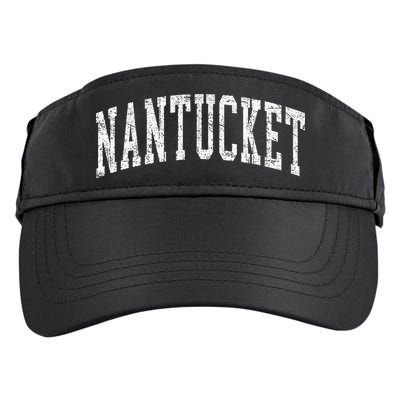 Retro Nantucket Massachusetts Beach Vacation Souvenir Adult Drive Performance Visor