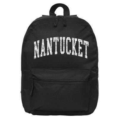 Retro Nantucket Massachusetts Beach Vacation Souvenir 16 in Basic Backpack