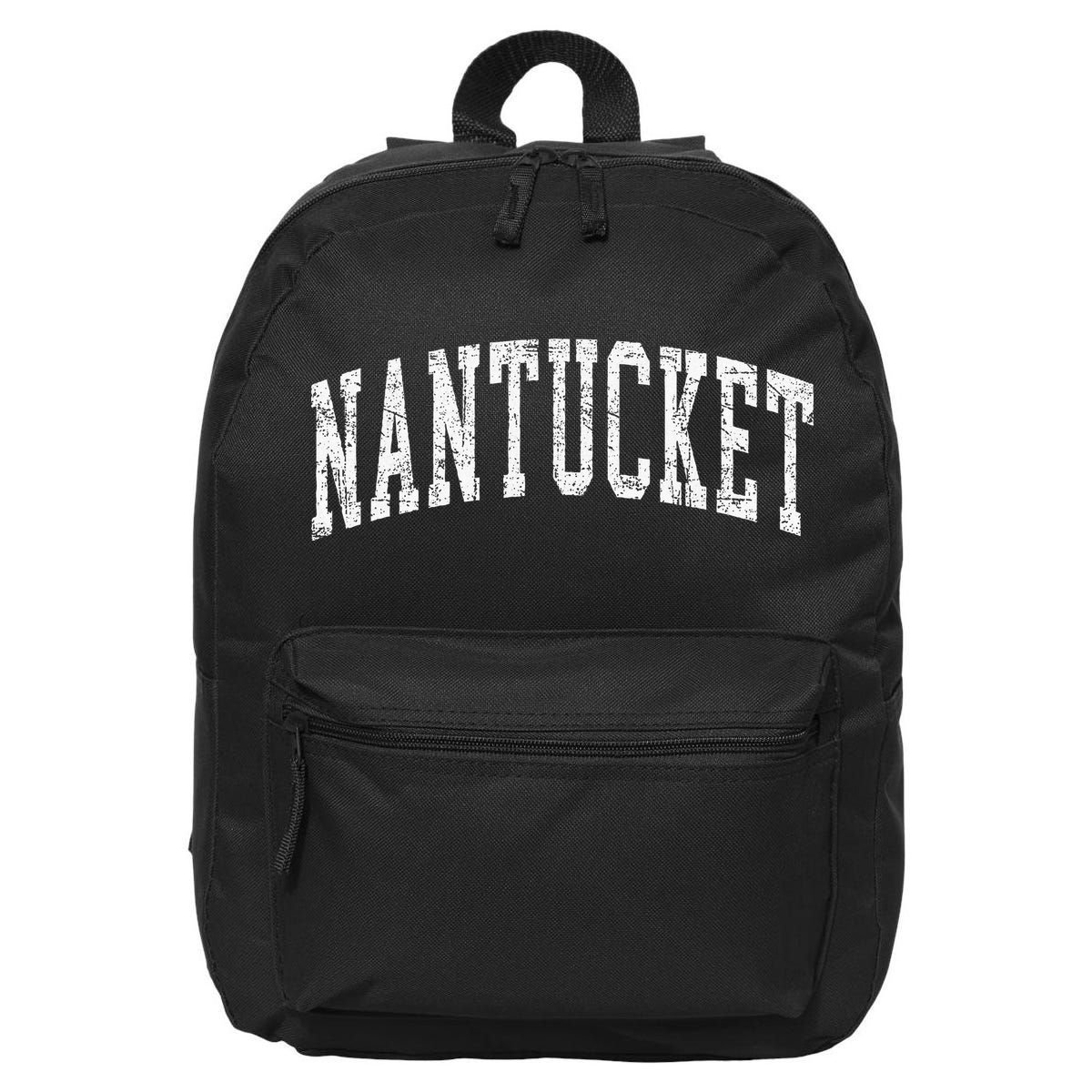 Retro Nantucket Massachusetts Beach Vacation Souvenir 16 in Basic Backpack