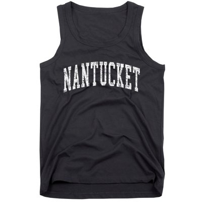 Retro Nantucket Massachusetts Beach Vacation Souvenir Tank Top