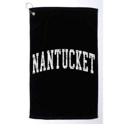 Retro Nantucket Massachusetts Beach Vacation Souvenir Golf Towel
