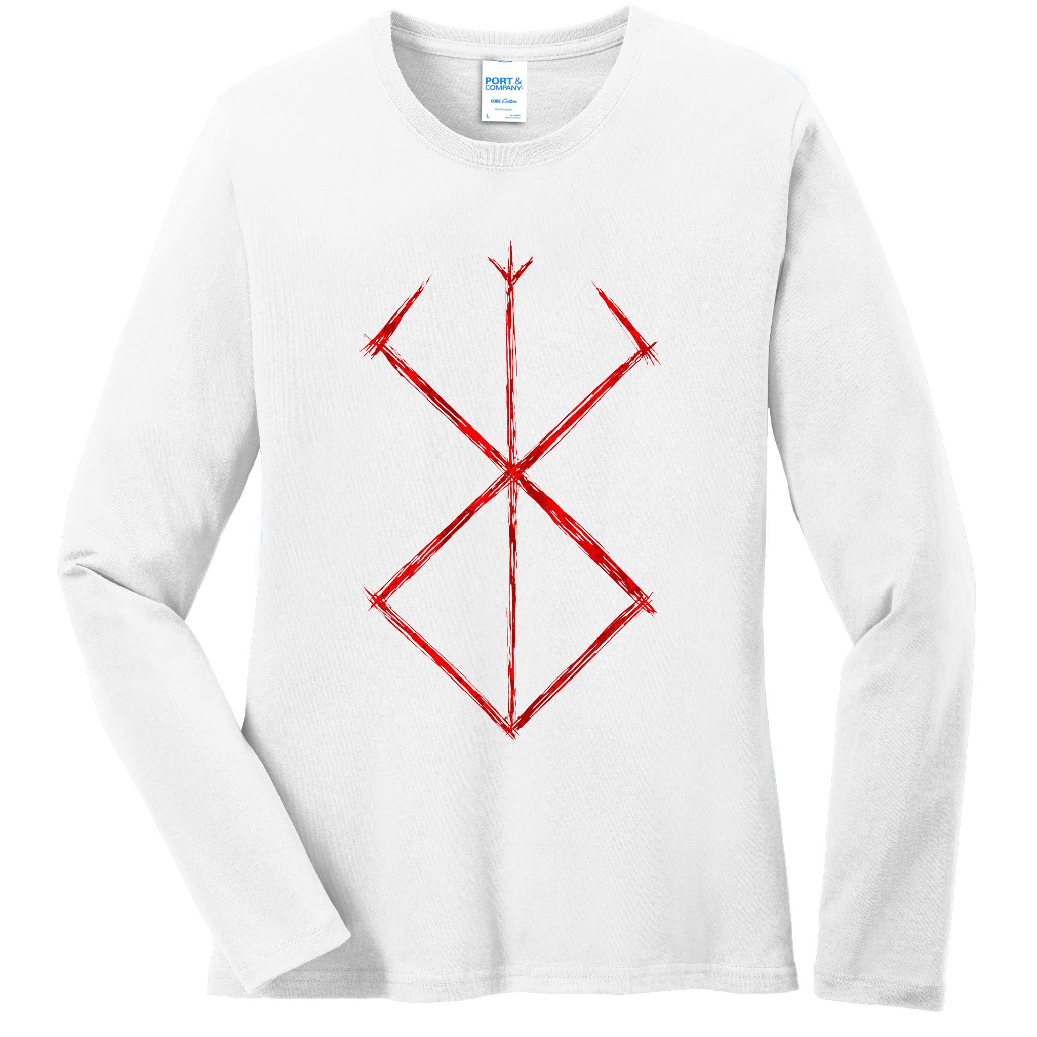 Rune Norse Mythology Warrior Symbol Berserker Ladies Long Sleeve Shirt