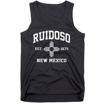 Ruidoso New Mexico NM Vintage State Athletic Style Tank Top