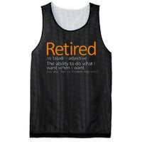 Retired Not My Problem Anymore Retired Definition Mesh Reversible Basketball Jersey Tank