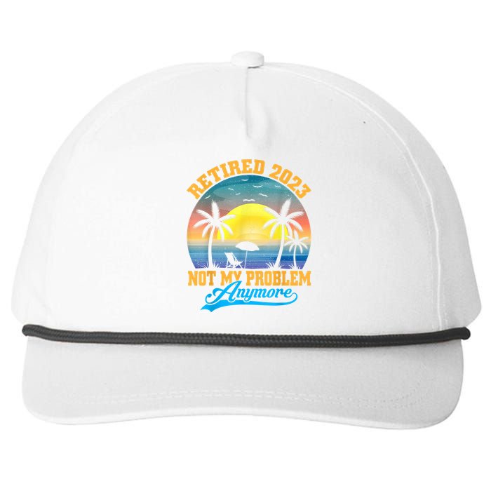 Retired  Not My Problem Anymore Retro Retirement Teacher Snapback Five-Panel Rope Hat