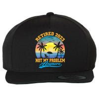 Retired  Not My Problem Anymore Retro Retirement Teacher Wool Snapback Cap