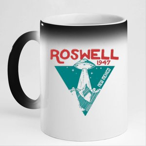 Roswell New Mexico 1947 Ufo Beam Flying Saucer Abduction 11oz Black Color Changing Mug