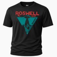 Roswell New Mexico 1947 Ufo Beam Flying Saucer Abduction Cooling Performance Crew T-Shirt