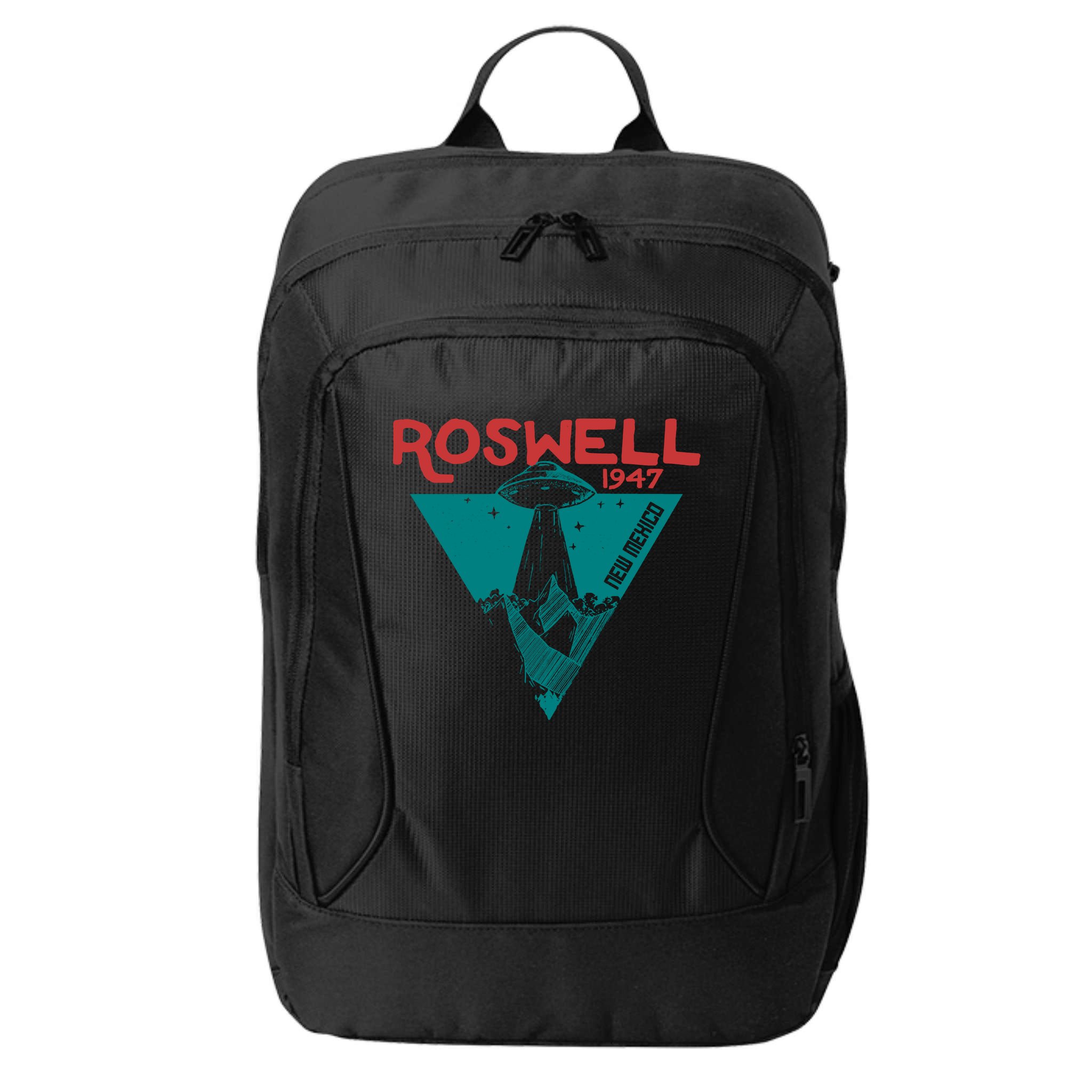 Roswell New Mexico 1947 Ufo Beam Flying Saucer Abduction City Backpack