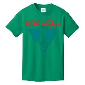 Roswell New Mexico 1947 Ufo Beam Flying Saucer Abduction Kids T-Shirt