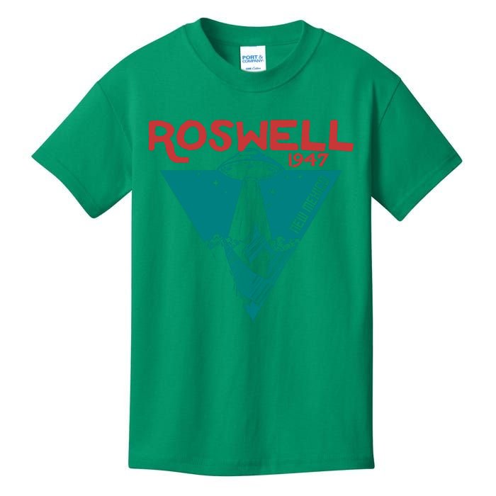 Roswell New Mexico 1947 Ufo Beam Flying Saucer Abduction Kids T-Shirt