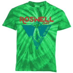 Roswell New Mexico 1947 Ufo Beam Flying Saucer Abduction Kids Tie-Dye T-Shirt