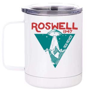 Roswell New Mexico 1947 Ufo Beam Flying Saucer Abduction 12 oz Stainless Steel Tumbler Cup