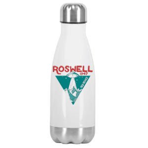 Roswell New Mexico 1947 Ufo Beam Flying Saucer Abduction Stainless Steel Insulated Water Bottle