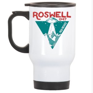 Roswell New Mexico 1947 Ufo Beam Flying Saucer Abduction Stainless Steel Travel Mug