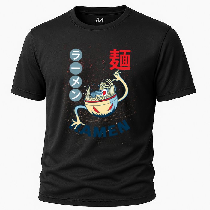 Ramen Noodles Monster Bowl Cooling Performance Crew T-Shirt