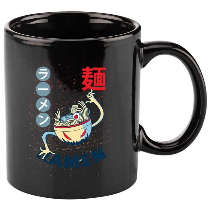 Ramen Noodles Monster Bowl 11oz C Handle Ceramic Mug