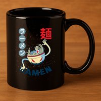 Ramen Noodles Monster Bowl 11oz C Handle Ceramic Mug