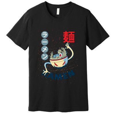 Ramen Noodles Monster Bowl Premium T-Shirt