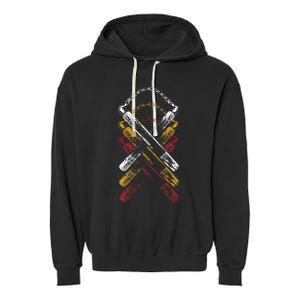 Retro Nunchucks Martial Arts  Garment-Dyed Fleece Hoodie