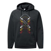 Retro Nunchucks Martial Arts  Performance Fleece Hoodie