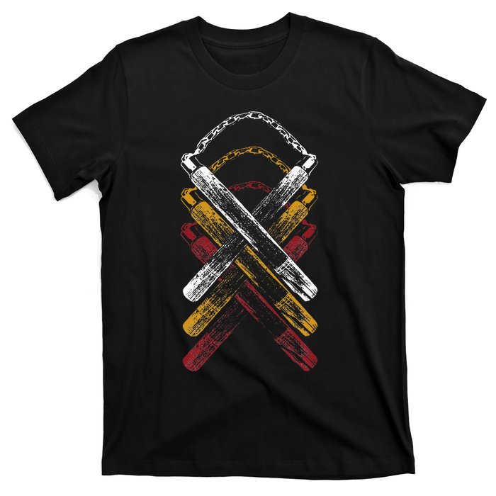 Retro Nunchucks Martial Arts  T-Shirt