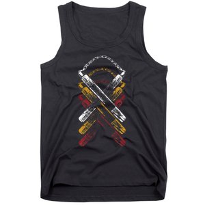 Retro Nunchucks Martial Arts  Tank Top