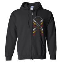 Retro Nunchucks Martial Arts  Full Zip Hoodie