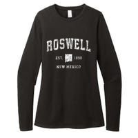 Roswell New Mexico Nm Vintage Athletic Sports Womens CVC Long Sleeve Shirt