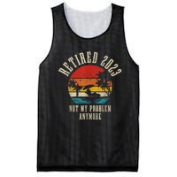 Retired  Not My Problem Anymore Vintage Funny Retirement Mesh Reversible Basketball Jersey Tank