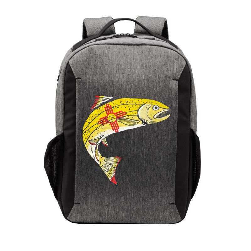 Retro New Mexico Flag Trout Vintage Fly Fishing Graphic Vector Backpack