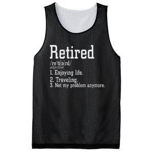 Retired Not My Problem Anymore Funny Retired Definition Mesh Reversible Basketball Jersey Tank