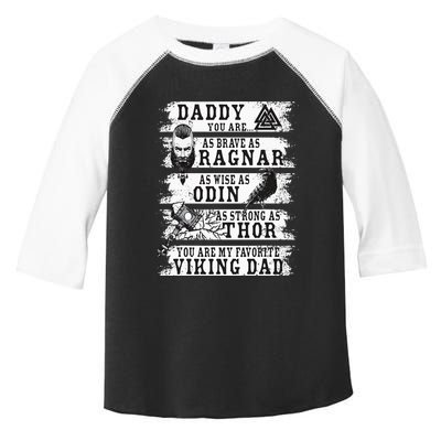 Retro Norse Mythology & Viking Saying Best Viking Daddy Toddler Fine Jersey T-Shirt