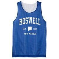 Roswell New Mexico Nm Vintage Athletic Sports Design Gift Mesh Reversible Basketball Jersey Tank