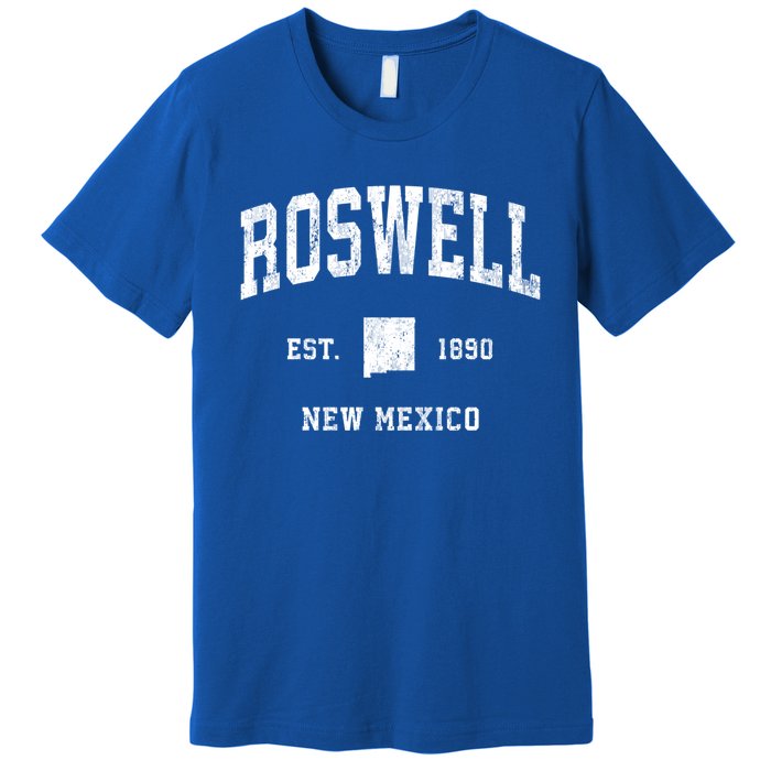 Roswell New Mexico Nm Vintage Athletic Sports Design Gift Premium T-Shirt