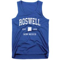 Roswell New Mexico Nm Vintage Athletic Sports Design Gift Tank Top