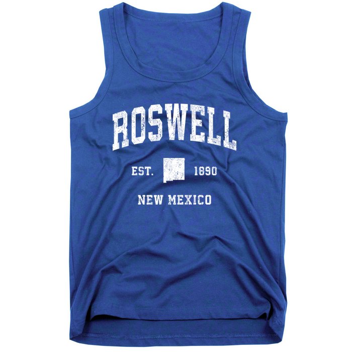 Roswell New Mexico Nm Vintage Athletic Sports Design Gift Tank Top