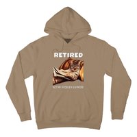 Retired Not My Problem Anymore Funny Cat Retirement Gift Hoodie