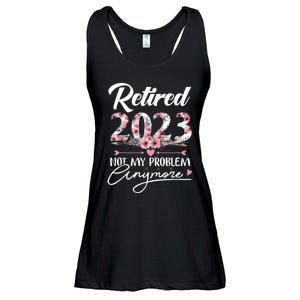 Retired  Not My Problem Anymore Funny Retirement Gifts Ladies Essential Flowy Tank